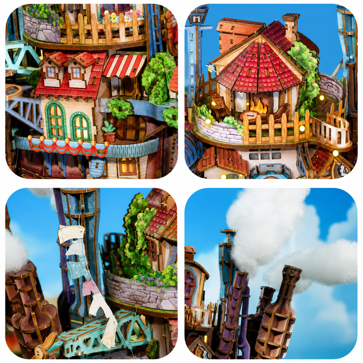 3D Wooden Puzzle Floating Castle